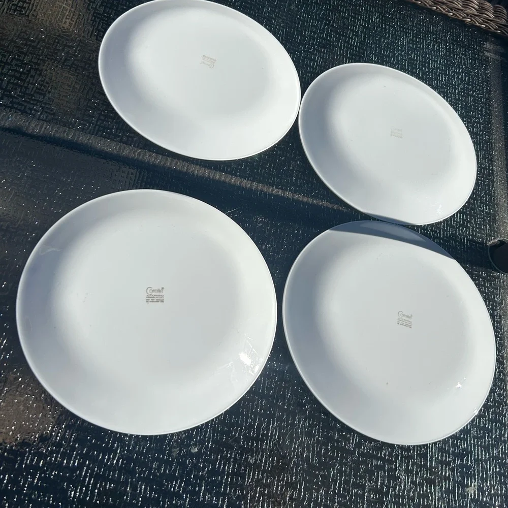 Vintage Corelle BUTTERFLY GOLD 10” Dinner Plates - Set of 4